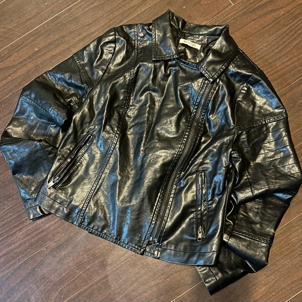 Black Faux Leather Jacket